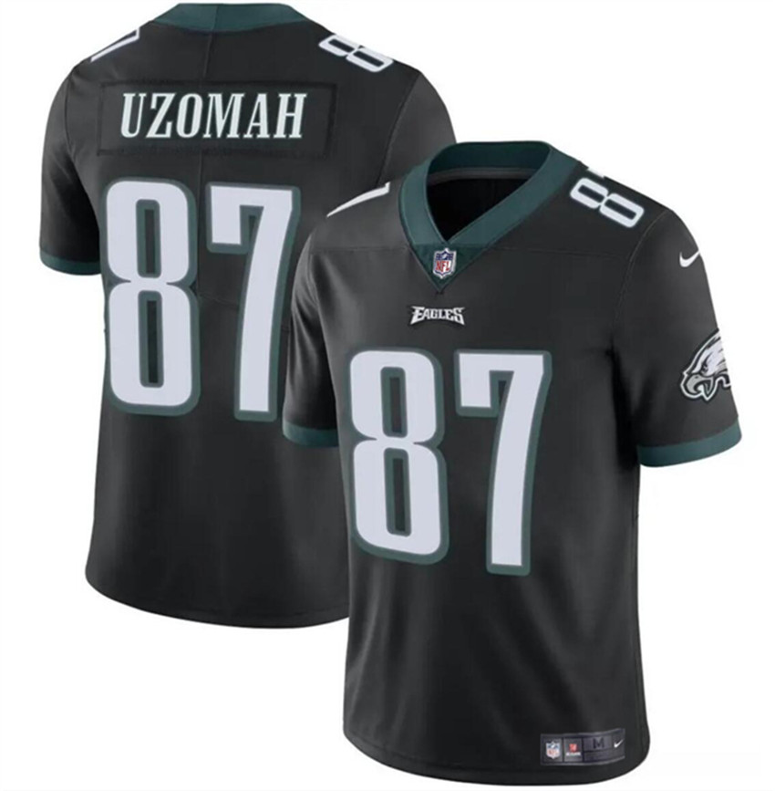 Men's Black Philadelphia Eagles #87 C.J. Uzomah Vapor Untouchable Limited Stitched Football Jersey
